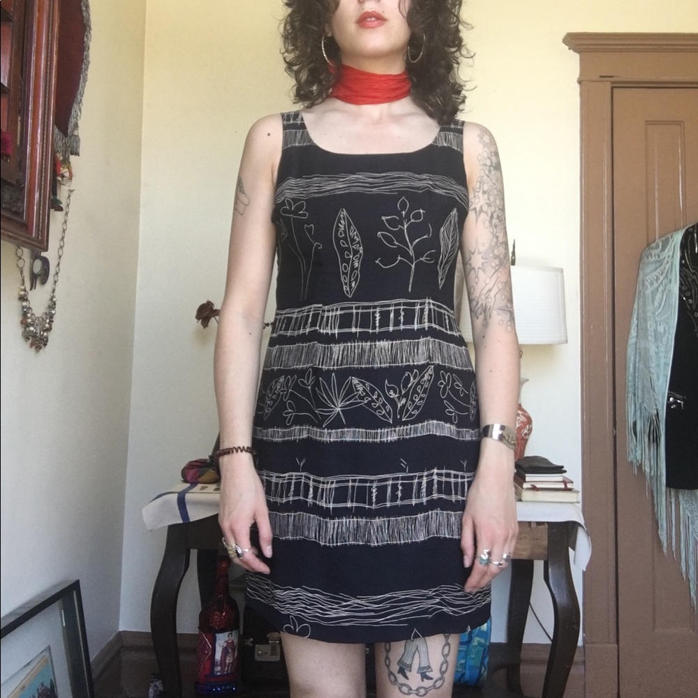 Vintage 90s Black Summer Dress